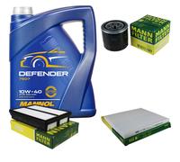 Olio Motore 5L MANNOL Defender 10W-40 +MANN-FILTER Filtro Per Hyundai Tucson