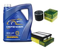 Olio Motore 5L MANNOL Defender 10W-40 +MANN-FILTER Filtro Per Hyundai Tucson