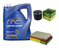 Olio Motore 5L MANNOL Defender 10W-40 + MANN-FILTER Per Hyundai Accent II LC 1.3