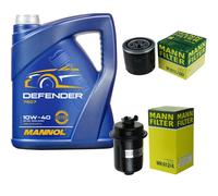 Olio motore 5L mannol Defender 10W-40 + Mann per Mitsubishi COLT III C5 1.5