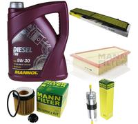 Olio Motore 5L MANNOL Diesel TDI 5W-30 + MANN-FILTER Per BMW X1 E84 sDrive 20 I