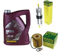 Olio motore 5L mannol Diesel Tdi 5W-30 + Mann per BMW 3er Touring E91 318i