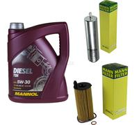Olio motore 5L MANNOL Diesel Tdi 5W-30 + Mann per BMW X5 F15 F85 Sdrive 25 D