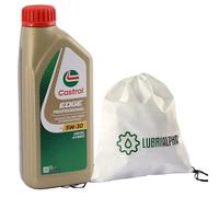 Olio motore 5w30 benzina diesel lubrificante Castrol Edge Professional C1 5w30 con borsa multiuso conf. 2x1lt