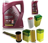 Olio Motore 6L MANNOL 5W-30 Combi LL+MANN-FILTER Per BMW 3er Touring E46 318d