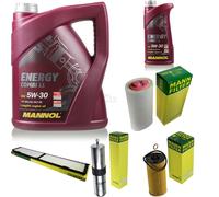 Olio motore 6L mannol 5W-30 Combi Ll + Mann filtro per BMW 3er