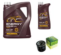 Olio motore 6L MANNOL 5W-30 Combi Ll + Mann per Nissan Micra IV K13 1.2 DIG-S