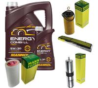 Olio motore 6L mannol 5W-30 Station Wagon Ll + Mann filtro per BMW 3er E90