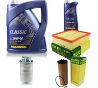 Olio Motore 6L MANNOL Classic 10W-40 + MANN-FILTER Filtro Per Audi A6 4B C5
