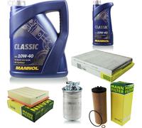 Olio Motore 6L MANNOL Classic 10W-40 + MANN-FILTER Filtro Per Skoda Superb 3U4