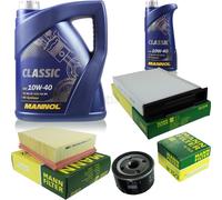 Olio Motore 6L MANNOL Classic 10W-40 + MANN-FILTER Per Renault Megane II BM0/1