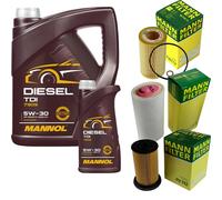 Olio Motore 6L MANNOL Diesel TDI 5W-30 + MANN-FILTER Filtro Per BMW 3er E46 320d