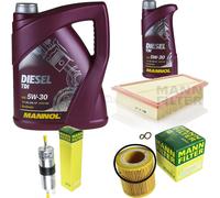 Olio Motore 6L MANNOL Diesel TDI 5W-30 + MANN-FILTER Filtro Per BMW X1 E84 28i