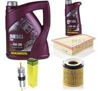 Olio Motore 6L MANNOL Diesel TDI 5W-30 + MANN-FILTER Filtro Per BMW X1 E84 28i