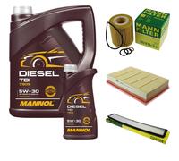Olio Motore 6L MANNOL Diesel TDI 5W-30 + MANN-FILTER Filtro Per BMW X3 E83 2.0i