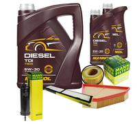 Olio motore 7L mannol Diesel Tdi 5W-30 + Mann per BMW 3er Parabrezza Touring E91