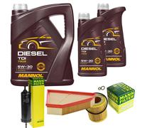 Olio motore 7L mannol Diesel Tdi 5W-30 + Mann per BMW 3er Tour E91