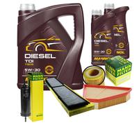 Olio motore 7L mannol Diesel Tdi 5W-30 + Mann per BMW Serie 3er Touring E91