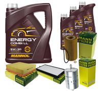 Olio Motore 8L MANNOL 5W-30 Combi LL+MANN-FILTER Filtro Per BMW 5er E34 530i