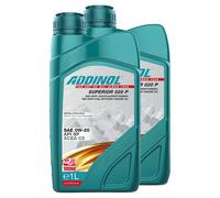 Olio Motore Addinol 0W-20 Superiore 020 P 2 X 1 Litro per Citroen Fiat Honda