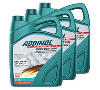 Olio Motore ADDINOL 5W-40 Super Light 0540 3 X 5 Litri Per Peugeot Renault