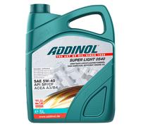 5 Litro 5W40 Olio Motore Addinol Super Light 0540 5W-40 Mv VW 502 00