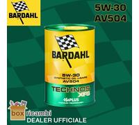 Olio Motore Bardahl Technos XFS AV504 5W30 VW 504 507 BMW L Life 04 Porsche 6 LT