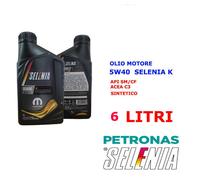 Selenia K Pure Energy 5W-40 Olio Motore 1 Litro FIAT 9.55535-S2 BMW LL04