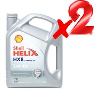 OLIO MOTORE AUTO SHELL HELIX HX8 5W40 - 8 LT LITRI - 2 TANICHE - OFFERTISSIMA