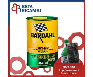 Olio Motore Bardahl 0W20 M2971 Olio Sintetico mSAPS TECHNOS XFS C5 + Omaggi