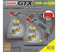 OLIO MOTORE CASTROL GTX ULTRACLEAN 10W40 A3/B4 Motore DIESEL BENZINA 8 LT Litri