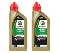 Olio Motore CASTROL Power1 Ultimate 4T 5W40 Racing Moto Scooter 100% Sint 2L