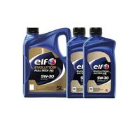 Olio motore ELF EVOLUTION FULL-TECH FE 5W30, 7 Litri: 1 bottiglia da 5L + 2 bottiglie da 1L