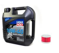 Olio Motore Filtro KN113 Set Liqui Moly 10W-40 4 Litro per Honda CBF 250 VT XL