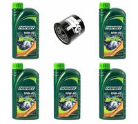Olio Motore Filtro KN138 Set 10W40 5 Litro per Suzuki Lt-A Lta 400 Lt-F Ltf 500