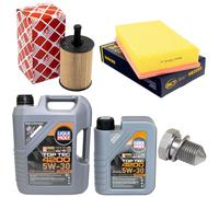 Olio motore Filtro Set 5W-30 6 litri. + Tappo scarico olio per VW Vans V Bus 1.9