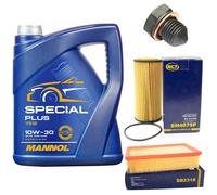 Olio Motore Filtro Set Speciale Plus 10W-30 5 Litro + Vite per Audi A6 2.0 16V