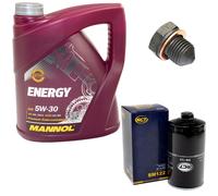 Olio Motore Filtro SM122 5W30 4Liter + Tappo Scarico per VW Lt 28-35 Bus Box