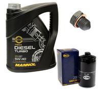 Olio Motore Filtro SM122 5W40 5 Litro Tappo Scarico per VW Lt 28-35 Bus Box