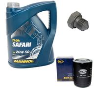 Olio Motore Filtro SM133 20W50 5 Litro + Tappo Scarico per VW Lt 28 40 Box