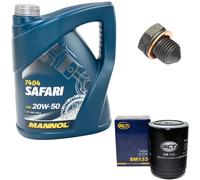 Olio Motore Filtro SM133 20W50 5 Litro + Tappo Scarico per VW Lt 28 45 Box