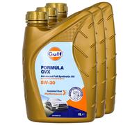 Olio Motore Gulf Formula GVX 5W-30 3 x 1 Litro per Audi A1 A3 A4 A5