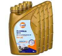 Olio Motore Gulf Formula GVX 5W-30 4x1 Litro Per Audi A1 A3 A4 A5 A6 A7 A8 Q2 Q3