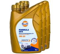 Olio Motore Gulf Formula LEF 0W-30 3 x 1 L per Ford Hyundai
