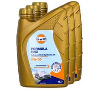 Olio Motore Gulf Formula RNX 5W-30 3x1L per Mazda, Mercedes C/E-Klasse