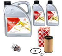 Olio motore Imposta Febi SAE 5W-40 7 Litro + Filtro + Vite per Mercedes