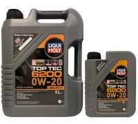 OLIO MOTORE LIQUI MOLY TOP TEC 6200 0W20 ACEA C5, WSS-M2C 956-A1, VW 508 00 LT.6