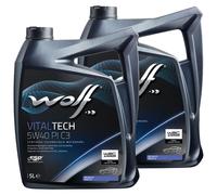 Olio Motore Lupo Vitaltech Pi C3 21116 SAE 5W40 2 X 5 Litro per Audi BMW Citroen