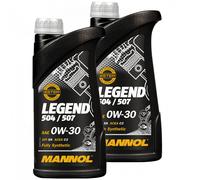 Olio Motore MANNOL 0W-30 Legend 504/507 2 X 1 Litro Per Audi BMW Mercedes