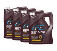 Olio Motore Mannol 10W-40 Ceramica Pro 4X 5 Litro per Audi Citroen Fiat Ford